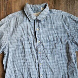 Vintage 90s American Eagle Checkered Button Down Short Sleeve Large